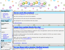 Tablet Screenshot of diaperchat.com